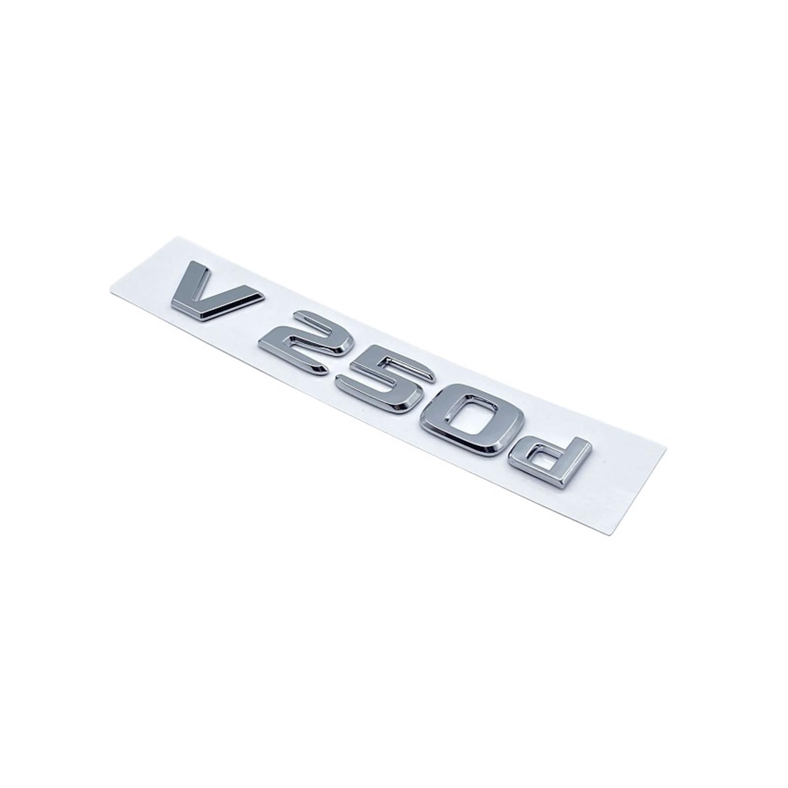 NIBOTT 3D Buchstaben V250d V300d Night Edition ABS Emblem Passend Fit for Mercedes Benz V Klasse W447 Auto Abzeichen Stamm Typenschild Logo Aufkleber (Color : Silver V250d) von NIBOTT