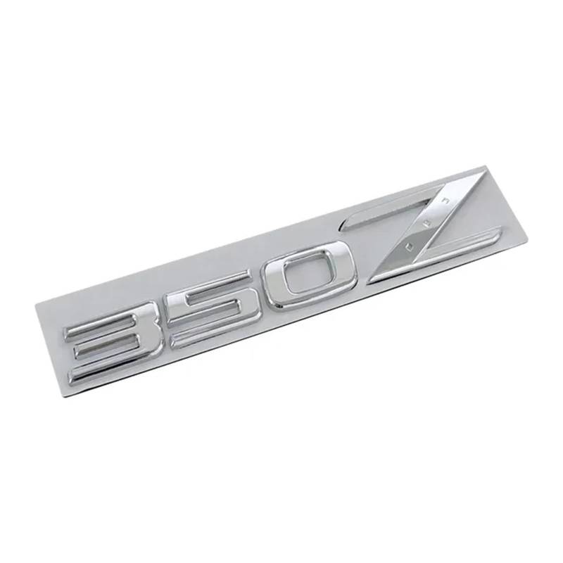 NIBOTT 3D Metall 350Z Logo 370Z Buchstaben Abzeichen Auto Stamm Tür Seite Aufkleber Aufkleber Fit for Nissan Fairlady 350Z Emblem 370Z Aufkleber Zubehör (Color : Chrome 350z) von NIBOTT