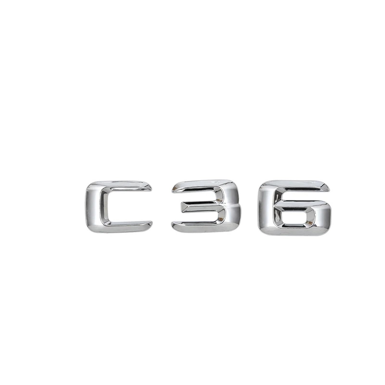 NIBOTT Auto-hinterer Kofferraum-Emblem-Schriftzug-Abzeichen-Aufkleber C 36 for C-Klasse C36 AMG W204 W203 W211 W210 W212 W205 W124 W163 von NIBOTT