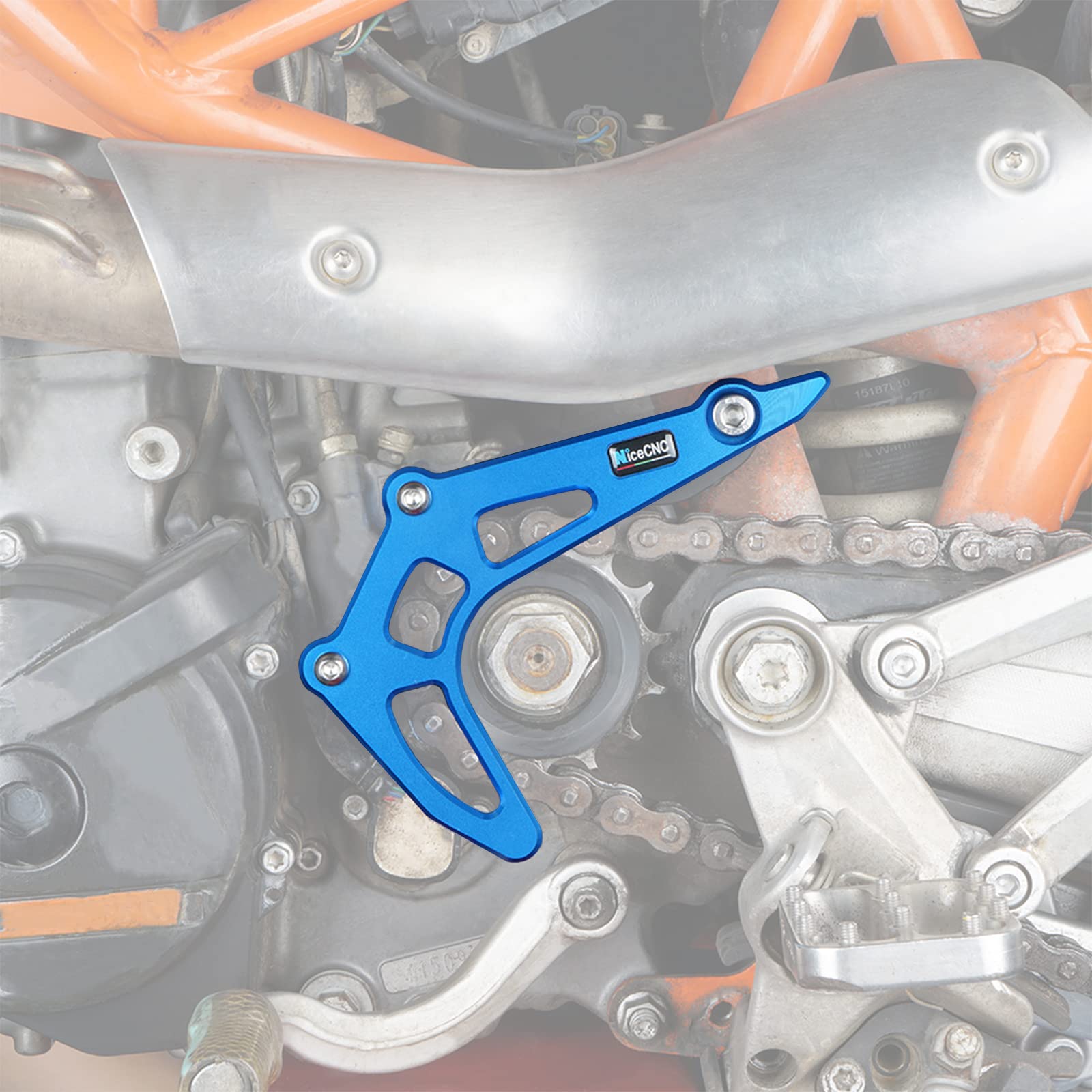 NICECNC Kettenschutz Abdeckung Kettenradschutz Compatible with Husqvarna 701 Enduro und SM 2016-2022, Compatible with K-T-M 690 Enduro R & SMC R 2009-2022, Blau von NICECNC