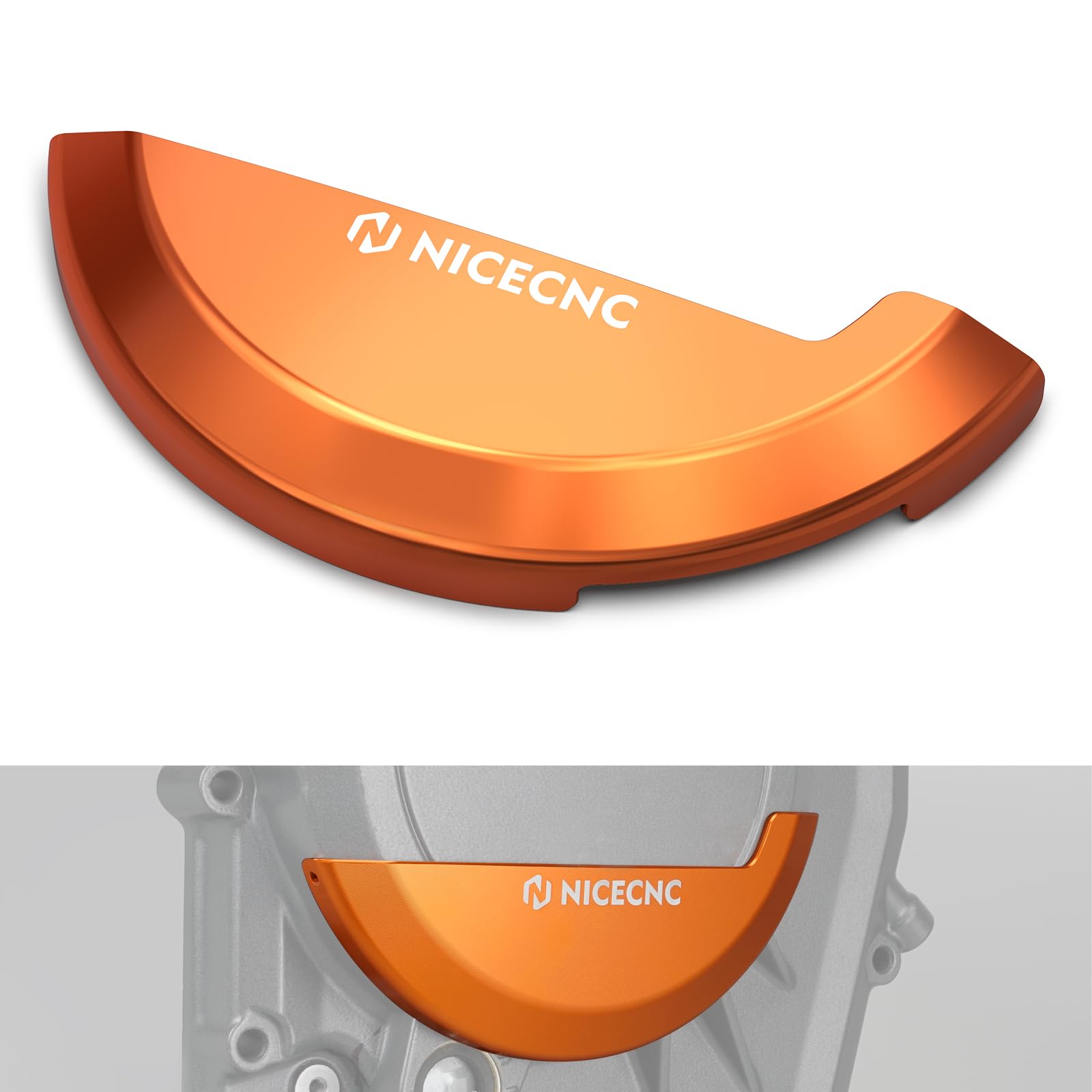 NICECNC Orange Clutch Cover Guard Case Compatible with 3250 RC 2014-2021, 250 Duke 2014-2023, 390 Duke 2014-2023, 250 Adventure 2021-2023, 390 RC 2014-2023, 390 Adventure 2020-2024 6061 Aluminium von NICECNC