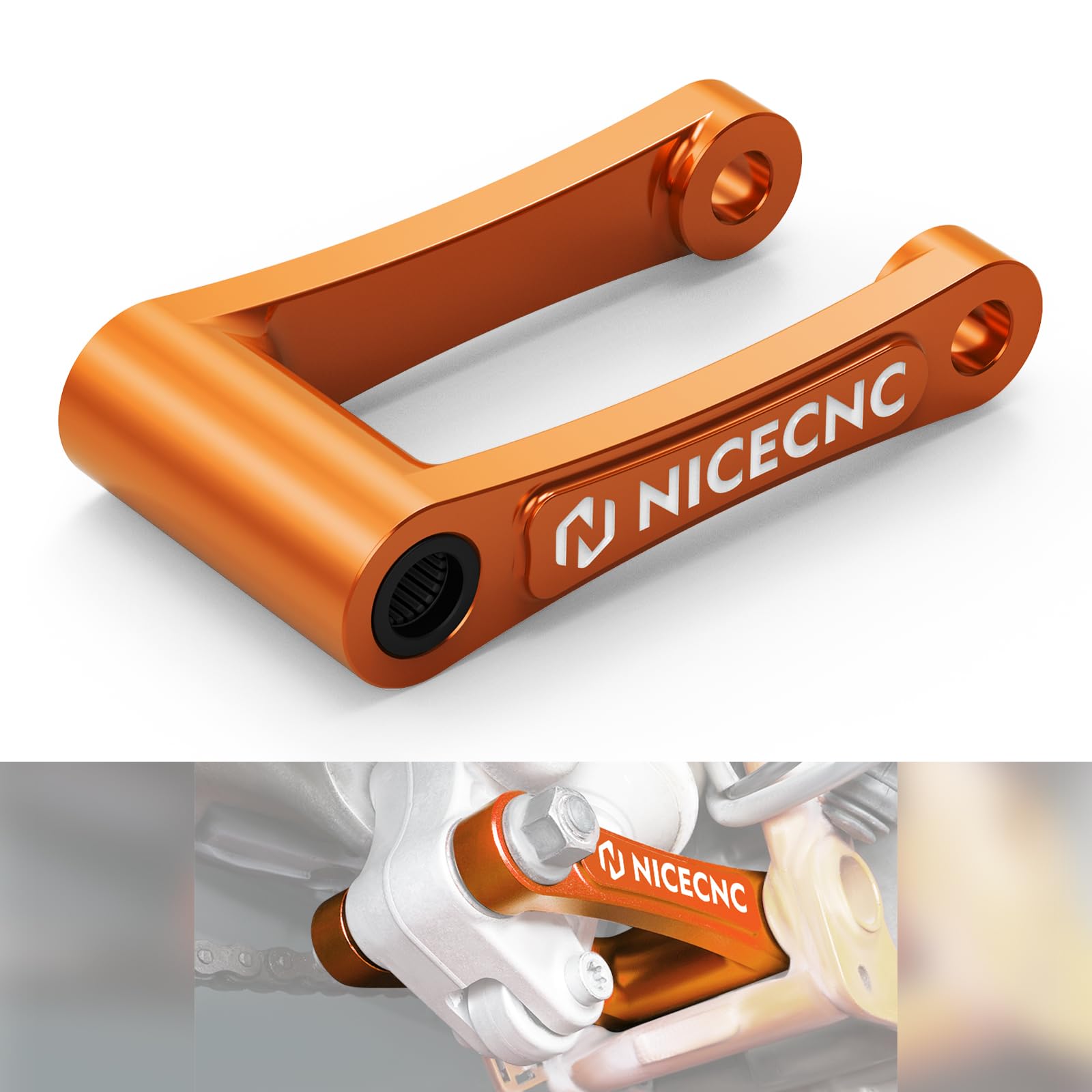 NICECNC Orange Tieferlegierung aus Aluminiumlegierung, kompatibel mit 1290 Super Adventure R/S 2024, kompatibel mit 1290 Super Adventure S 2024, Eloxierung von NICECNC