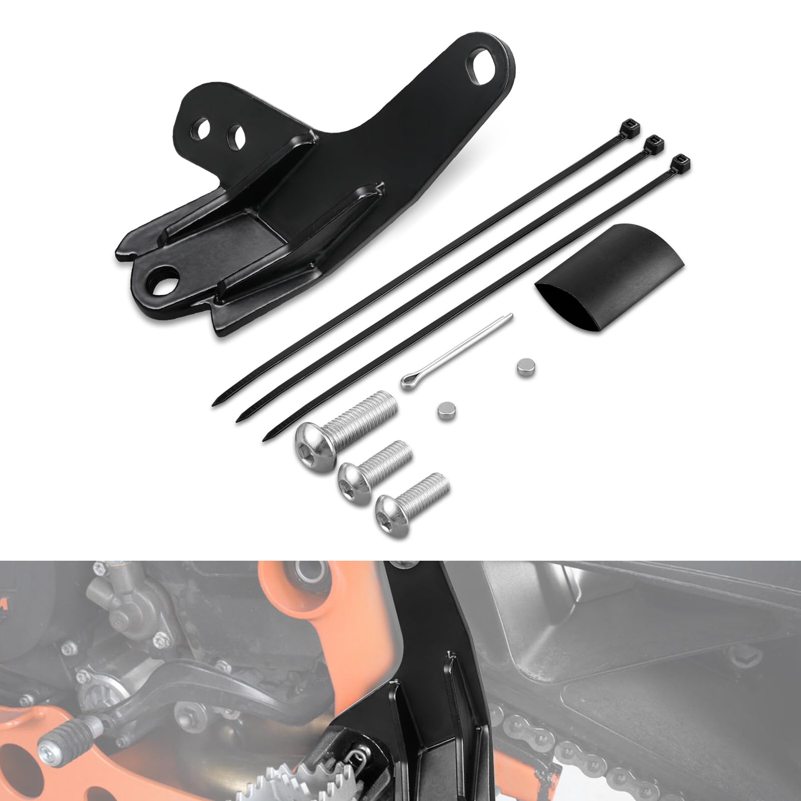 NICECNC Schwarz Motorrad Sidest and Relocate Bracket 1290 Super Adventure R 2017-2020,1190 Adventure R 2013-2016,1090 Adventure R 2017-2019, 4130 Chromoly-Stahl, Pulverbeschichtung von NICECNC