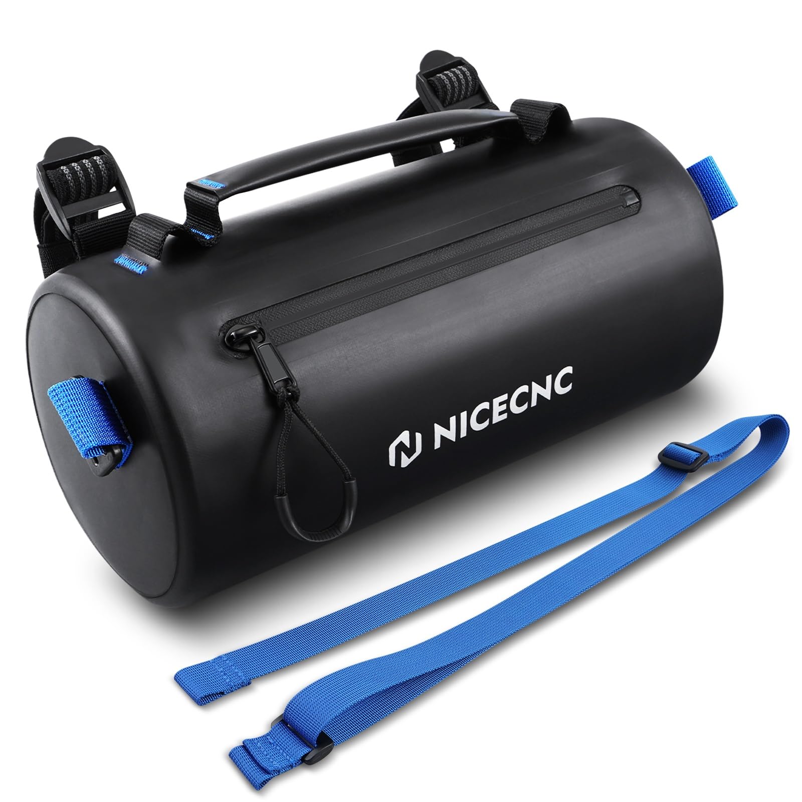 NICECNC Wasserdichte Motorrad-Lenkertasche Universal Keine Verformung Versickungssichere Stoff Lenkertasche mit wasserdichtem Reißverschluss für Fahrrad ATV Roller Zubehör Aufbewahrungstasche Front von NICECNC