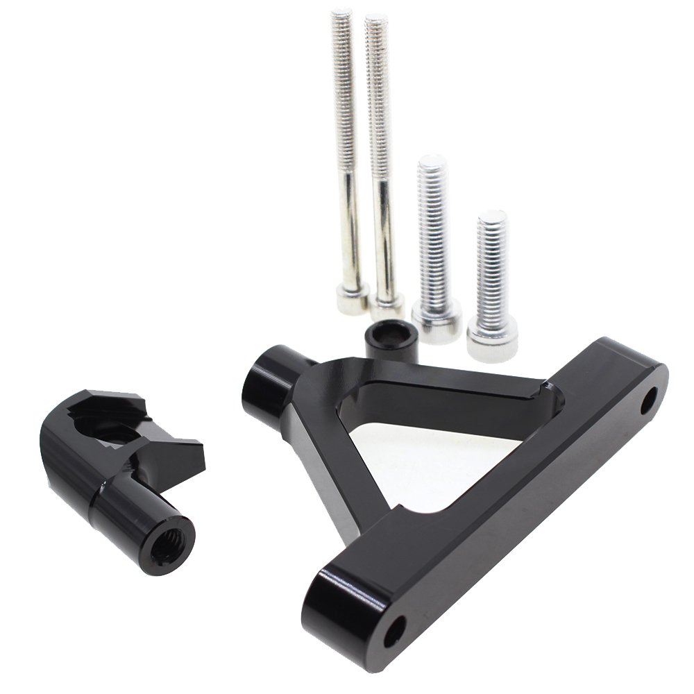 CNC-Halterungs-Set für Ninja ZX6R 2007–2008, ZX10R 2004–2005 Motorrad-Lenkungsdämpfer, Stabilisator, Schwarz von NICEDOLL