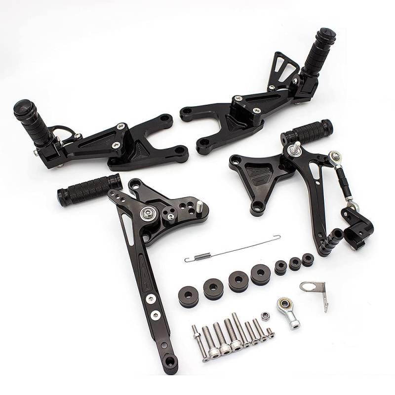 CNC TNT 125 135 Motorrad Rearset Footpegs Fußrasten Verstellbare FootBoards passend für TNT125 TNT135 2016 2017 2018 2019 2020 2021 2022 Black von NICEDOLL