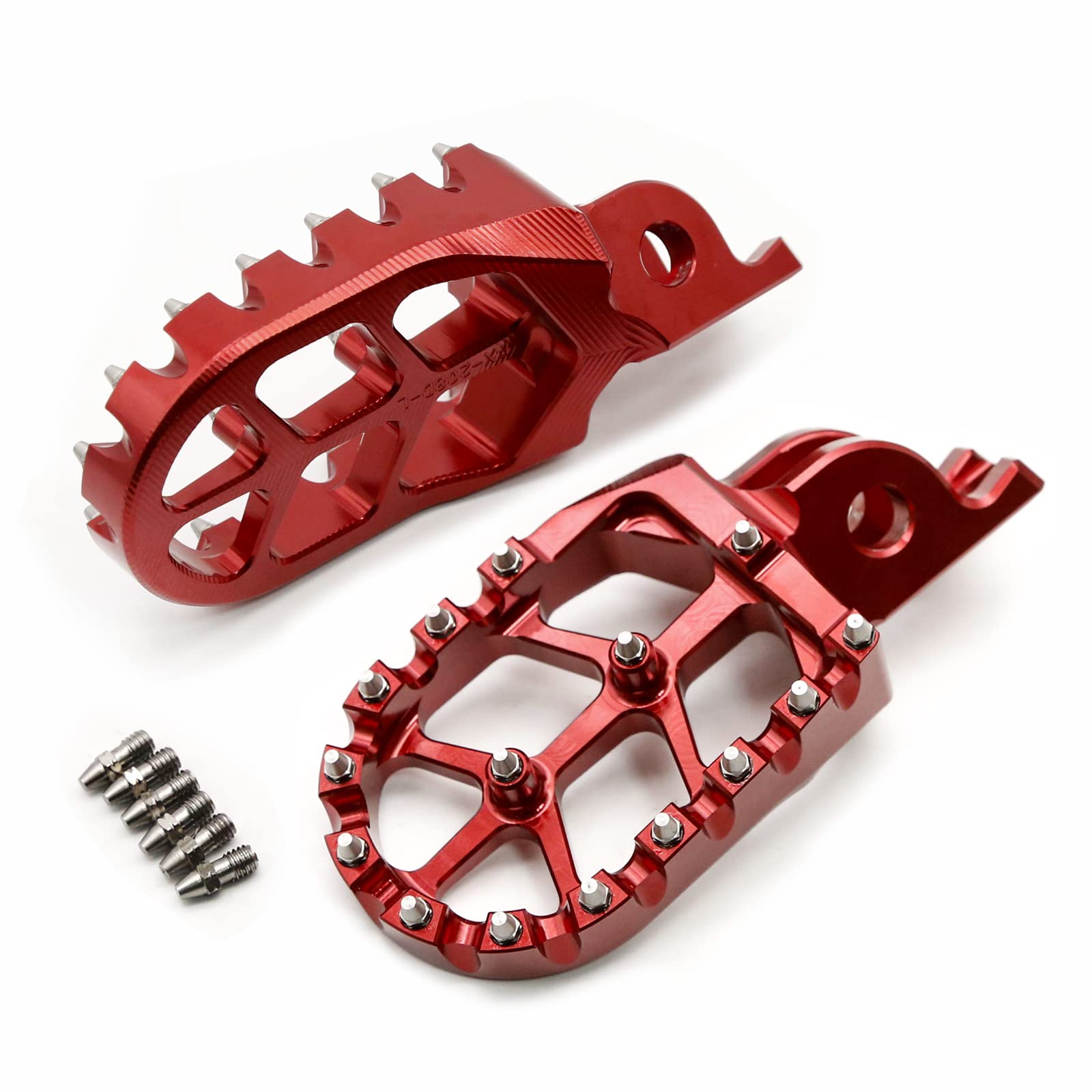 Dirt Bike Fußrasten, Billet breite Motorrad-Fußrasten für CR125/250 02-08, CRF150R 07-22, CRF250X 04-17, CRF250R CRF450R 04-22, CRF450X 05-22, CRF250RX CRF4500RX CRF4500 L 19-25 2, CRF450RX 17-22, von NICEDOLL