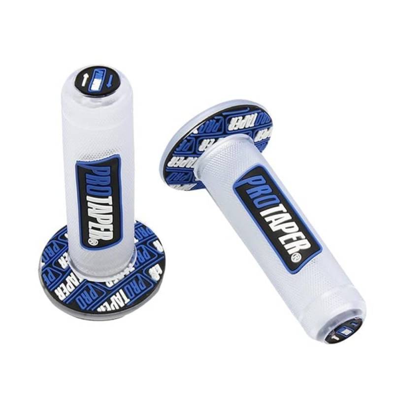 NICOLIE Motorradgriffe Motocross Grip Lenker Dirt Pit Bike 7/8" Lenker Gummigriffe - Durchscheinendes Blau - 22mm von NICOLIE