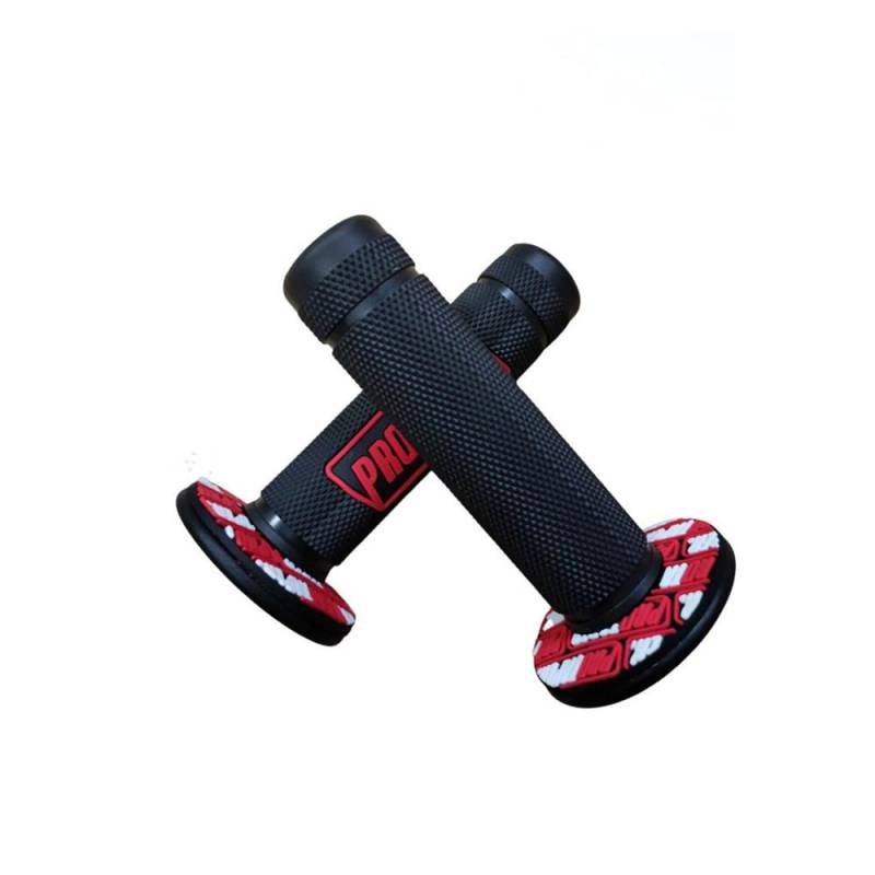 NICOLIE Motorradgriffe Motocross Grip Lenker Dirt Pit Bike 7/8" Lenker Gummigriffe - Schwarz Rot - 22mm von NICOLIE