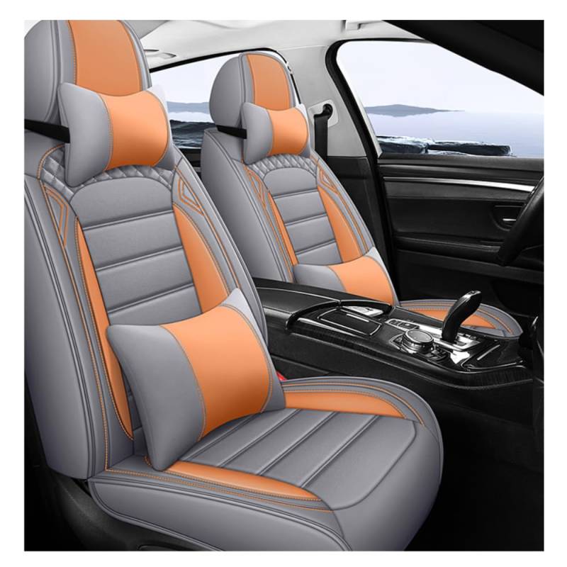 NICONC Autositzbezüge für * Malibu/Kalos/Lacetti/Lanos/Rezzo/Optra/Tri Blazer Universal Autositzbezug Fünfteiliges Set_Grau von NICONC