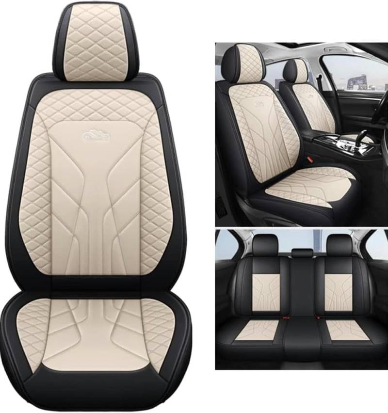 NICONC Autositzbezüge für Benz B-Klasse B150 W245 B180 W245 B200 W245 B170 W245 F-Cell W245 Universal Autositzbezug 5-teiliges Set, Beige von NICONC