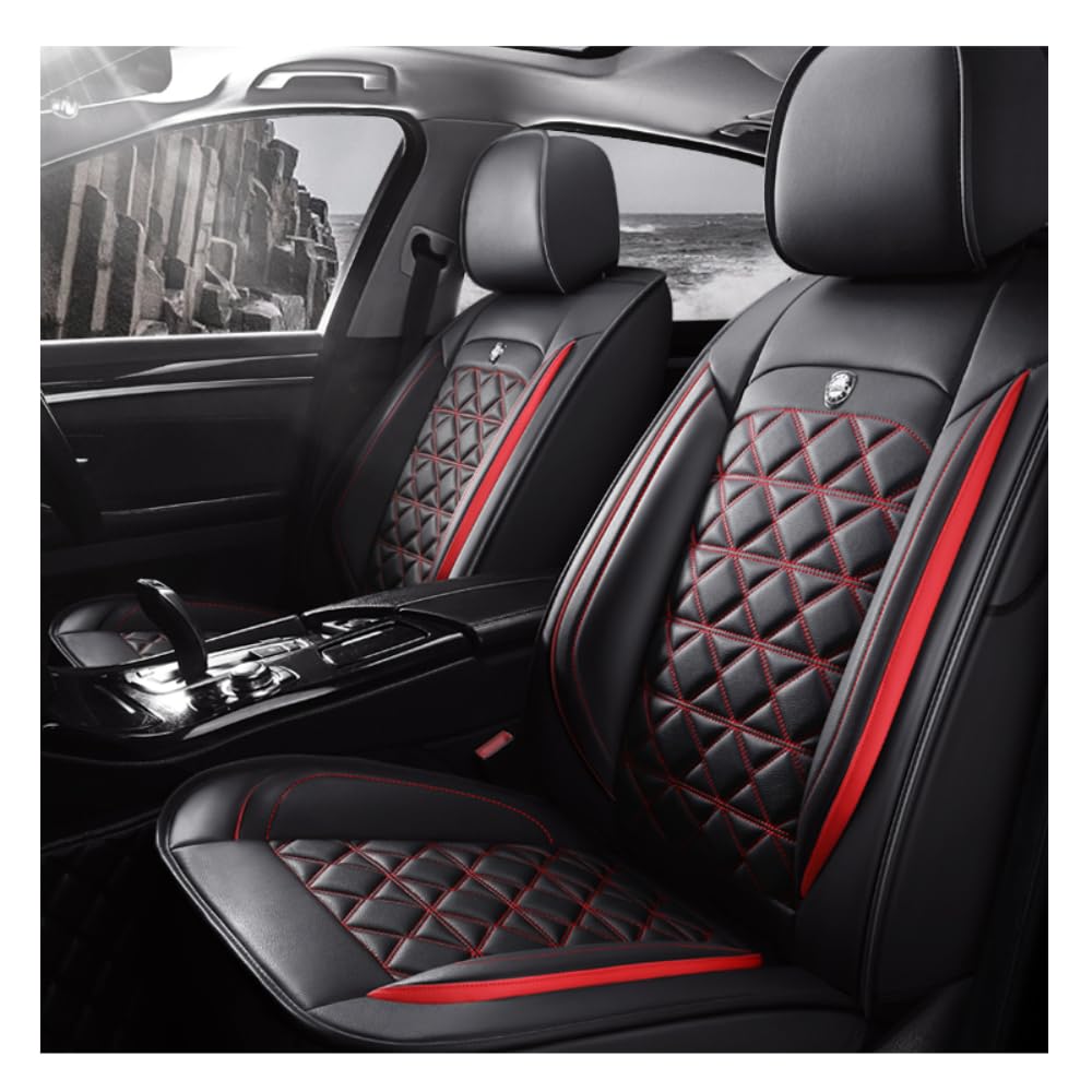 NICONC Universal Auto Sitzbezüge Schonbezüge für Benz W204 W211 W210 W124 W212 W202 W245 W163 Cla Gls Gla Glc A/B/C/E Klasse Dunkelrot von NICONC