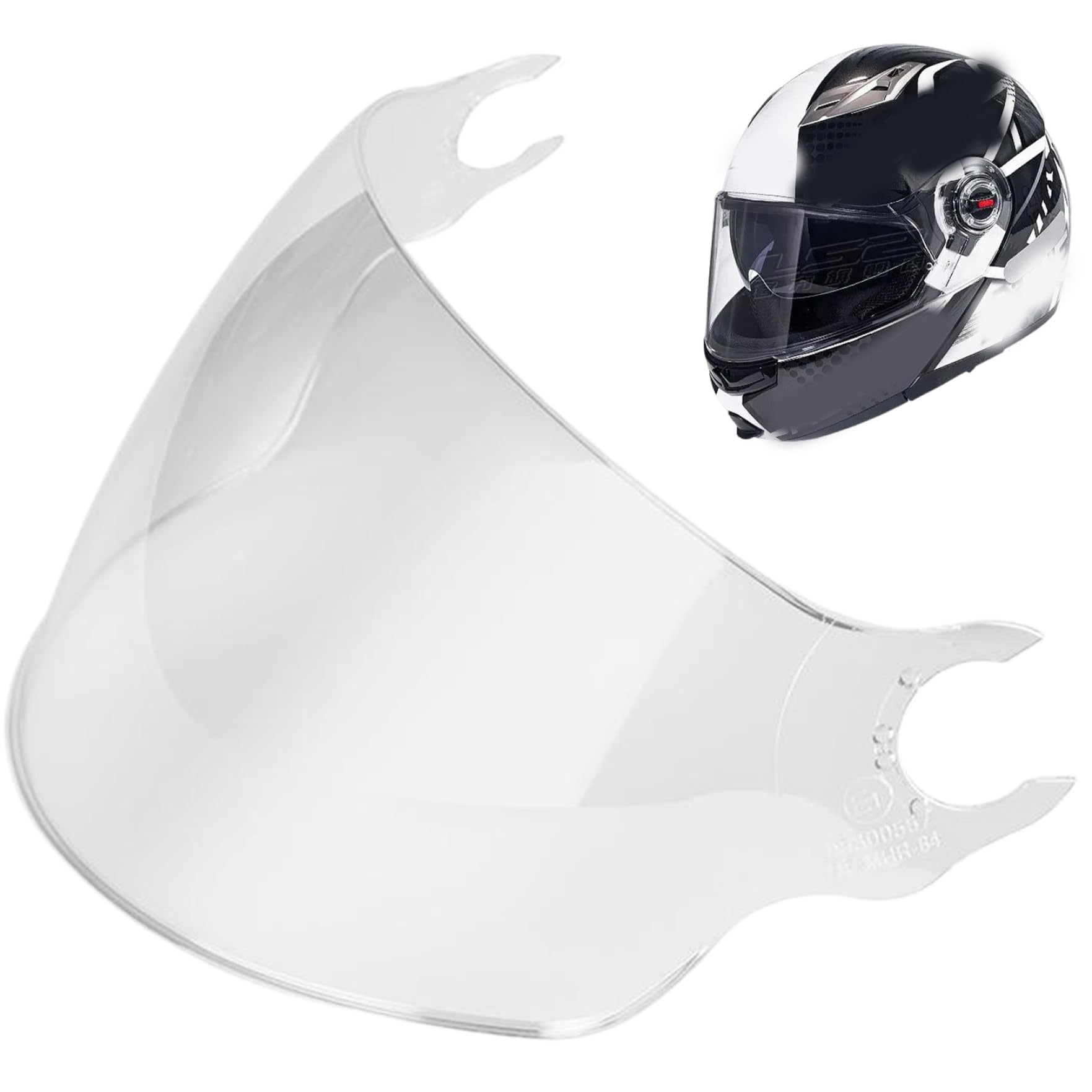 Motorradhelm Visierwinddicht und Sonnenschutzmittel klar Mini -Helm -Visier -Ersatzwiderstand Motorradhelm Gesichtsschild für Motorradzubehör, Mini -Helm Visor von NIDONE