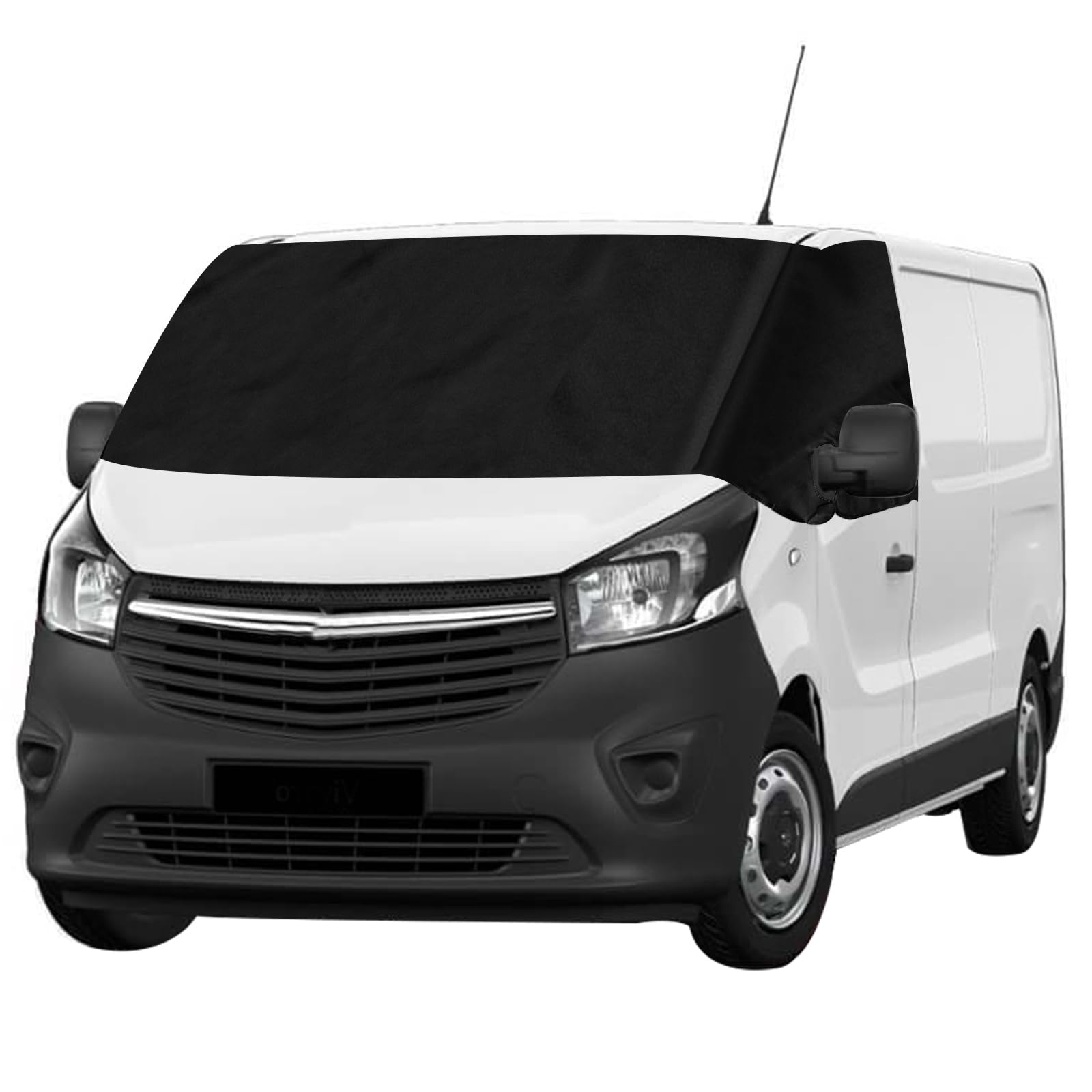 NIGOOLATA Frontscheibenabdeckung für Opel Vivaro Renault Trafic 2001-2014 Sonnenschutzabdeckung Frost Schnee Abdeckung 600D Oxford für Van Transporter von NIGOOLATA