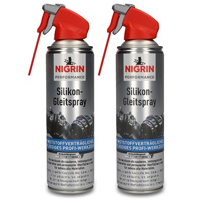 Nigrin 2x 500 ml PERFORMANCE Silikon-Gleitspray [Hersteller-Nr. 72241] von NIGRIN