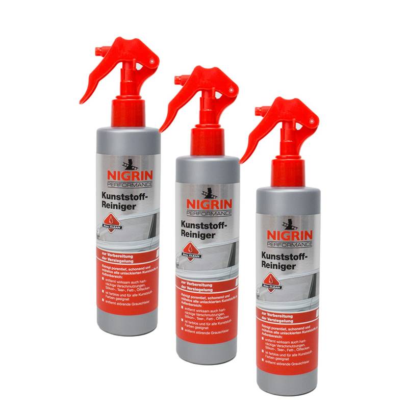 NIGRIN 3X 72935 Performance Kunststoff-Reiniger 300 ml von NIGRIN