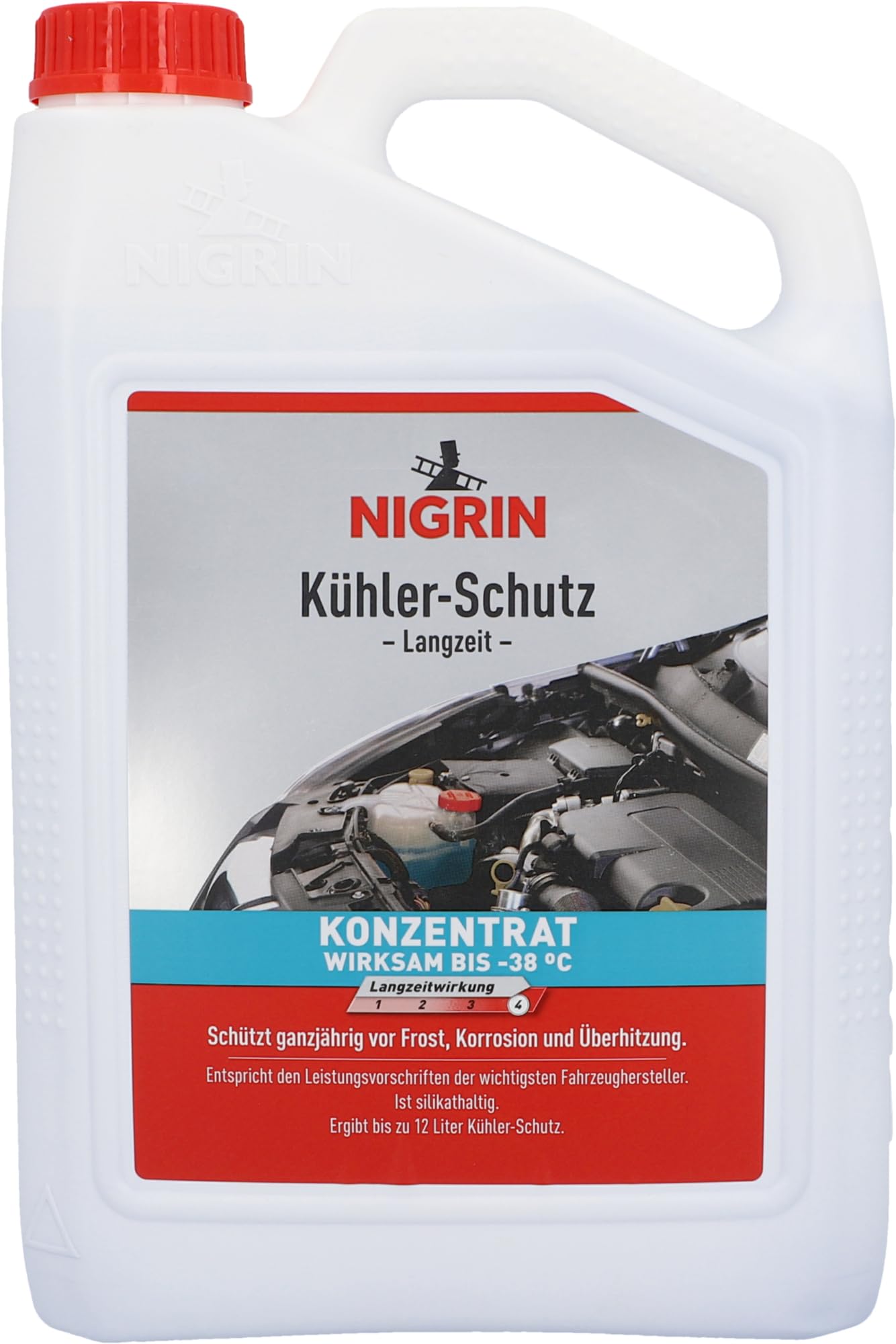 NIGRIN Kühler-Schutz Langzeit Konzentrat, Kühler-Frostschutz, 3 L, für Benzin- und Dieselmotoren von NIGRIN