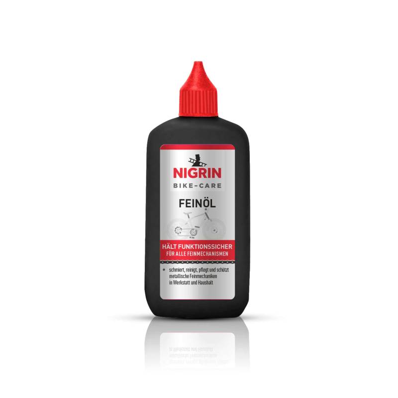 NIGRIN BIKE-CARE Feinöl | 100 ml Flasche | Feinmechaniköl | Für Hobby und Werkstatt | Harz- und säurefrei |, grau von NIGRIN