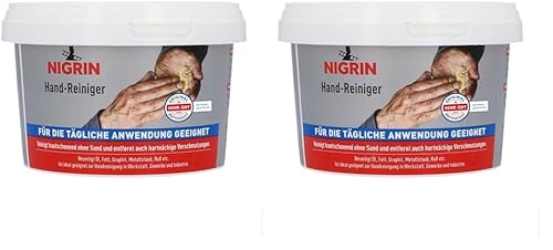 NIGRIN Handwaschpaste 500ml, reinigt hautschonend, entfernt hartnäckige Verschmutzungen, 1 Stück (Packung mit 2) von NIGRIN