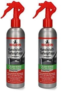 NIGRIN Kunststoff-Tiefenpflege, seidenmatt, farbauffrischend, 300 ml (Packung mit 2) von NIGRIN