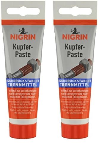 NIGRIN Kupfer-Paste, ideal zur Vorbehandlung, hochdruckstabiles Trennmittel, 50 g (Packung mit 2) von NIGRIN