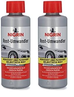 NIGRIN Rostumwandler, 200 ml, rostlösend, Rostentferner, hemmt das Weiterrosten, entrostet selbstaktiv, schwarz (Packung mit 2) von NIGRIN