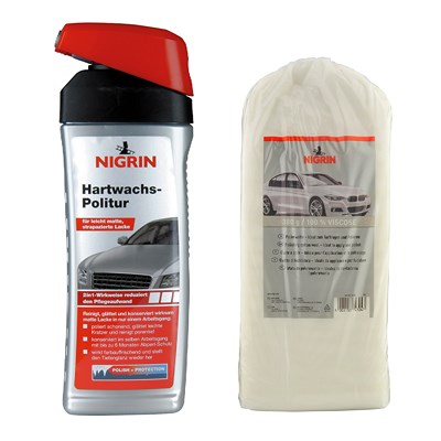 Nigrin 1x 500ml Hartwachs-Politur + 1x 380g Polierwatte von NIGRIN