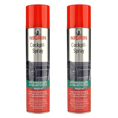 Nigrin 2x 400ml Cockpit-Spray Neutral [Hersteller-Nr. 74156] von NIGRIN