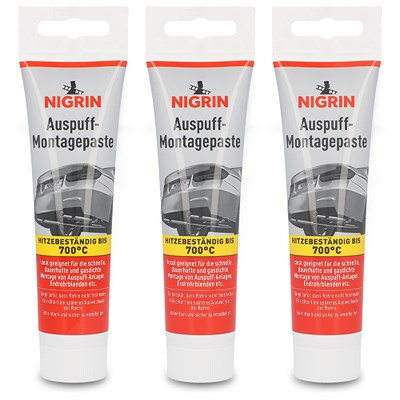 Nigrin 3x 150 g Auspuff Montagepaste [Hersteller-Nr. 74089] von NIGRIN