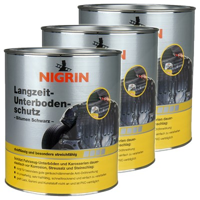 Nigrin 3x 2,5 kg Langzeit-Unterbodenschutz Bitumen [Hersteller-Nr. 74061] von NIGRIN