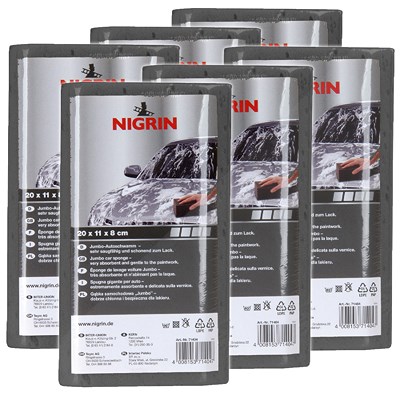 Nigrin 6x Auto-Schwamm Jumbo [Hersteller-Nr. 71404] von NIGRIN