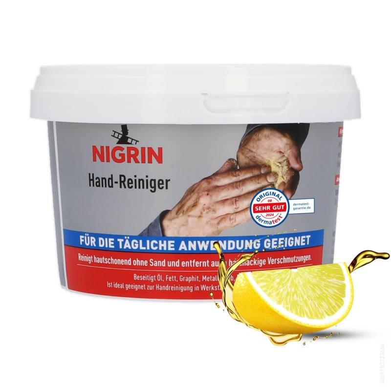 NIGRIN Handwaschpaste 500ml, reinigt hautschonend, entfernt hartnäckige Verschmutzungen, 1 Stück von NIGRIN