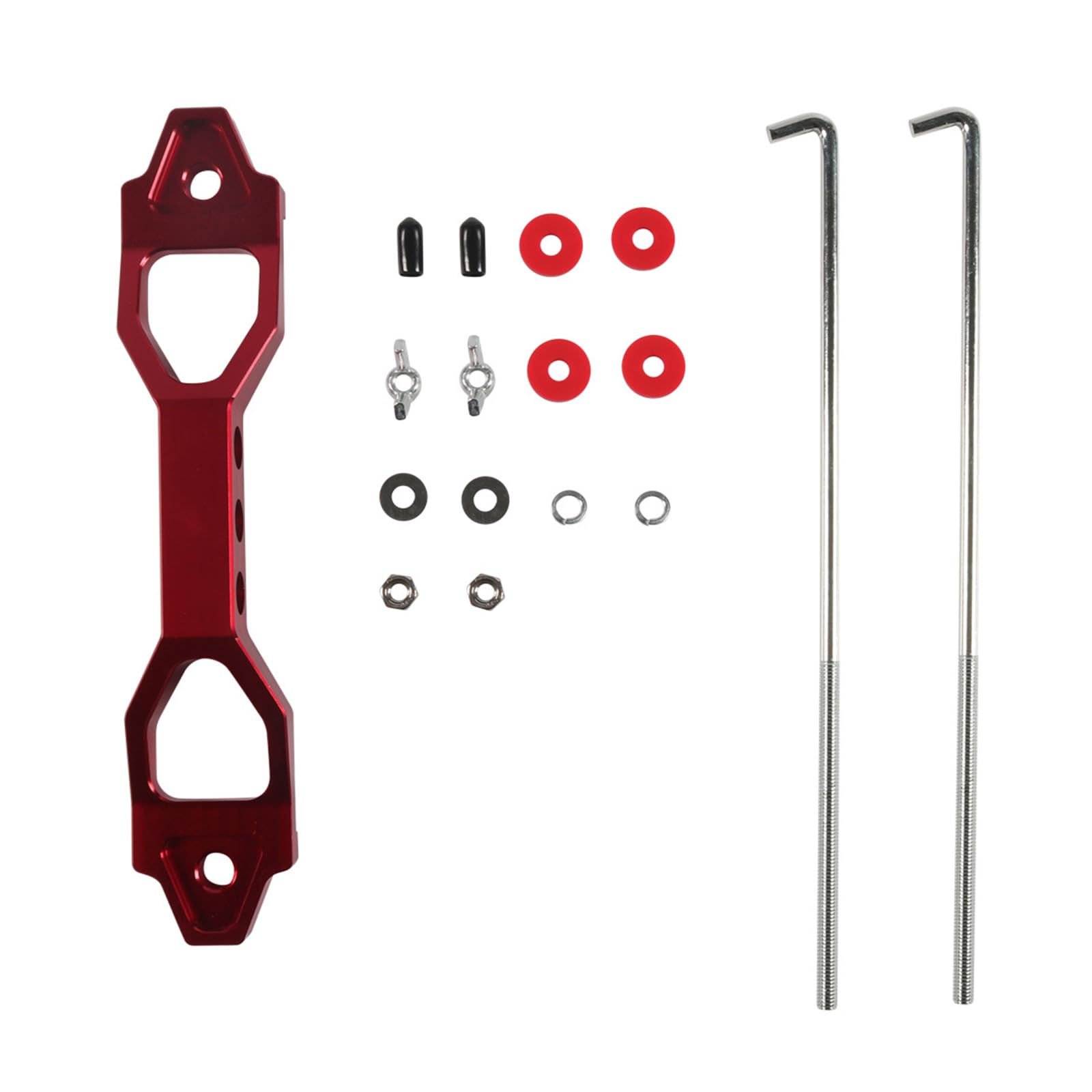 NIHUIFA Verstellbare Batterie-Haltestangen mit Edelstahl-J-Set (25,4 cm Schrauben), Autozubehör von NIHUIFA