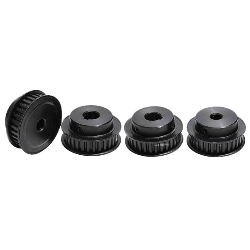 Schwarze Stahlräder, Riemenbreite 11 mm, XL42T 44T, Zahnriemenscheiben, Keilnutbohrung for Maschinenriemenscheibe(18mm,XL 42T_11MM) von NIJLTCRBK