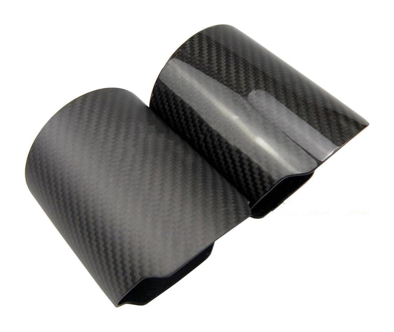 Auto Auspuff Endrohr Auto Auspuff Endrohr Spitze Auto Universelle Abdeckung Auspuff Rohr Spitze Carbon Fiber Fall Auspuff Spitze Gehäuse(GLOSSY CURLY 89) von NIKISO