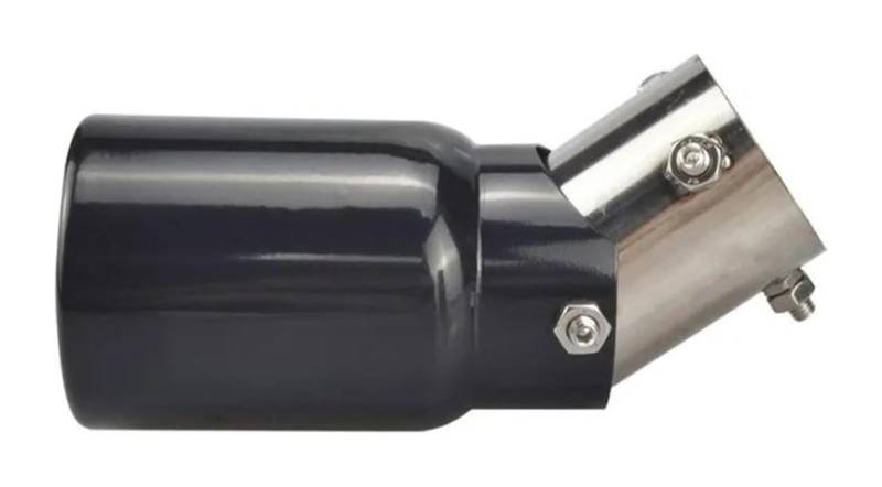 Auto Auspuff Endrohr Auto-Auspuffrohr-Endrohrspitze 38–54 Mm Einlass Verstellbarer Winkel Edelstahl Automobil-Auspuffspitze Schalldämpfer Heckkehle(Schwarz) von NIKISO