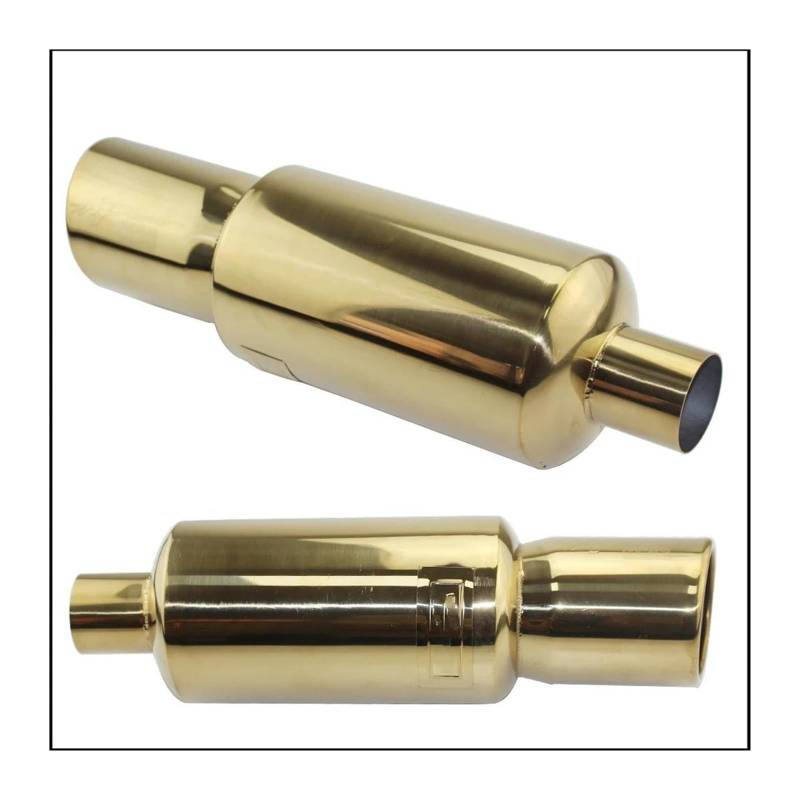 Auto Auspuff Endrohr Auto-Auspuffrohr-Endrohrspitze Auto-Auspuffsystem-Schalldämpferspitze Außendurchmesser 51 Mm 57 Mm 63 Mm Auslass 89 Mm Schalldämpfer-Endrohr(Golden O.D 51MM) von NIKISO