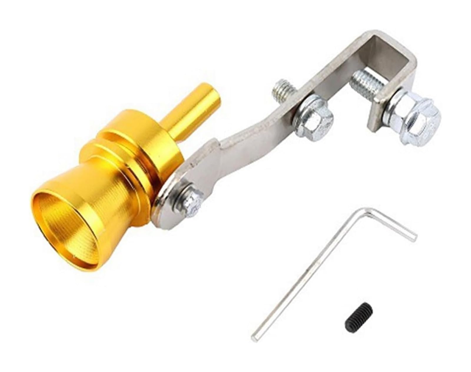 Auto Auspuff Endrohr Auto-Schalldämpfer-Endrohr 2 Stück Sound-Whistle Auto-Auspuffrohr Blow-Off-Sound-Maker Modifizierte Schwanzpfeife Auto-Auspuffspitze(Gold) von NIKISO