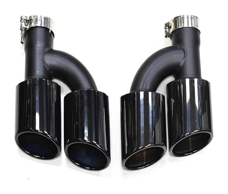 Auto Auspuff Endrohr Für A4 A5 A6 A7 Bis Zu S4 S5 S6 S7 Schwarz Schalldämpfer Spitze 60mm Endrohr Auto Auspuffrohr Endrohr Spitze Auto Hinten Doppelauspuffrohr(Black A) von NIKISO