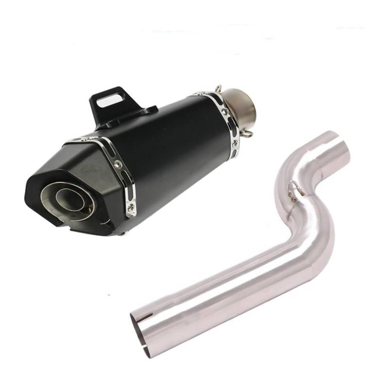 Auto Auspuff Endrohr Für B&MW Für F900 Für F900R Für F900XR 2020 2021 Motorrad-Abgasanlage Modify Mid Link Pipe Schalldämpfer Auspuffschalldämpfer(A) von NIKISO