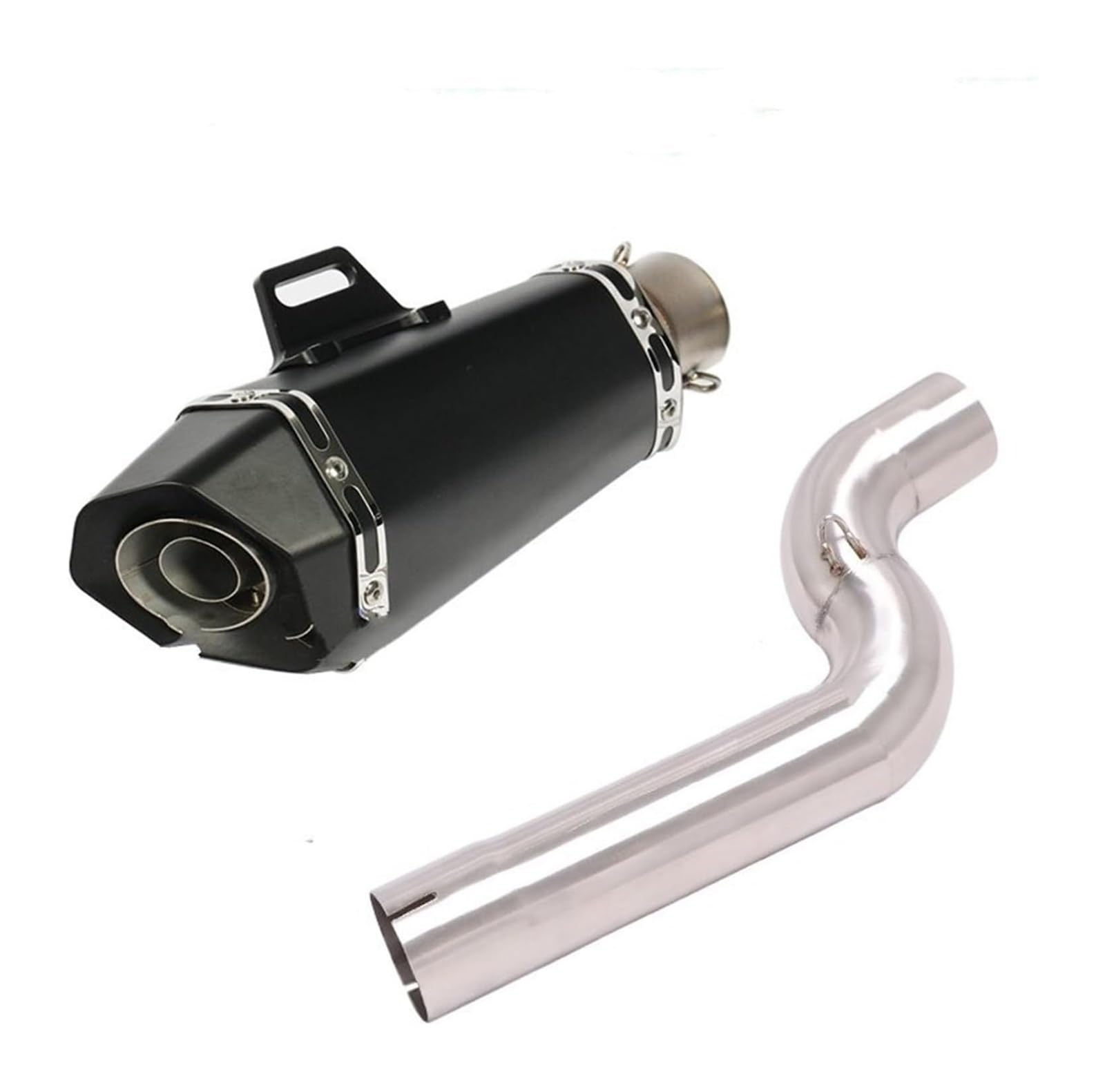 Auto Auspuff Endrohr Für B&MW Für F900 Für F900R Für F900XR 2020 2021 Motorrad-Abgasanlage Modify Mid Link Pipe Schalldämpfer Auspuffschalldämpfer(C) von NIKISO