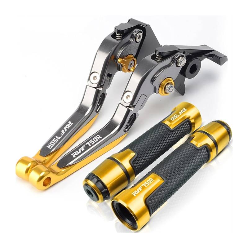 Brems Kupplungshebel Für RVF750R RVF 750R 750 R RVF750 R RC45 1994-1999 Motorrad CNC Verstellbare Klappbare Ausziehbare Bremskupplungshebel Lenker(Gold) von NIKISO