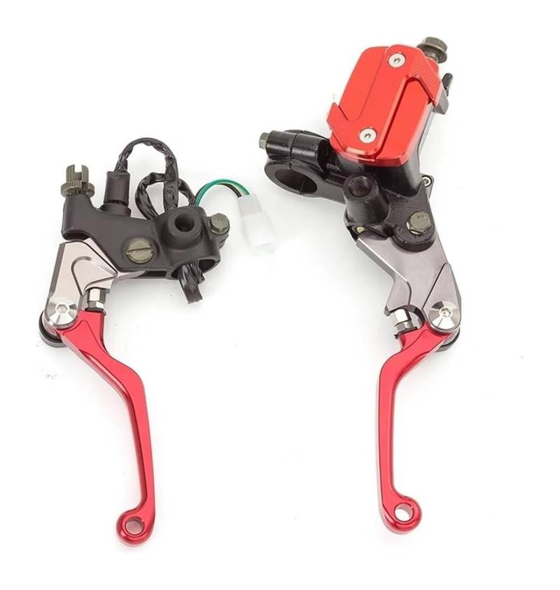 Brems Kupplungshebel Für Suz&uki LTZ400 LTZ450 KFX400 LTZ 400 LTZ 450 KFX 400 CNC Hauptzylinder Hydraulische Motorrad Bremse Kupplungshebel(rot) von NIKISO