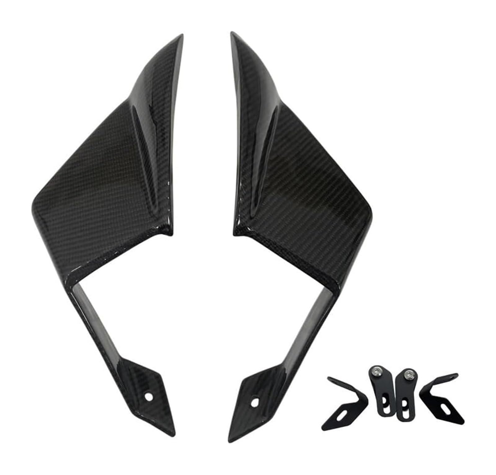 Für K&awasaki Für ZX10R Für Ninja Für ZX-10R Motorradzubehör Verkleidungen Spoiler Aerodynamischer Flügel Motorrad Seitenverkleidung(Carbon Fiber) von NIKISO