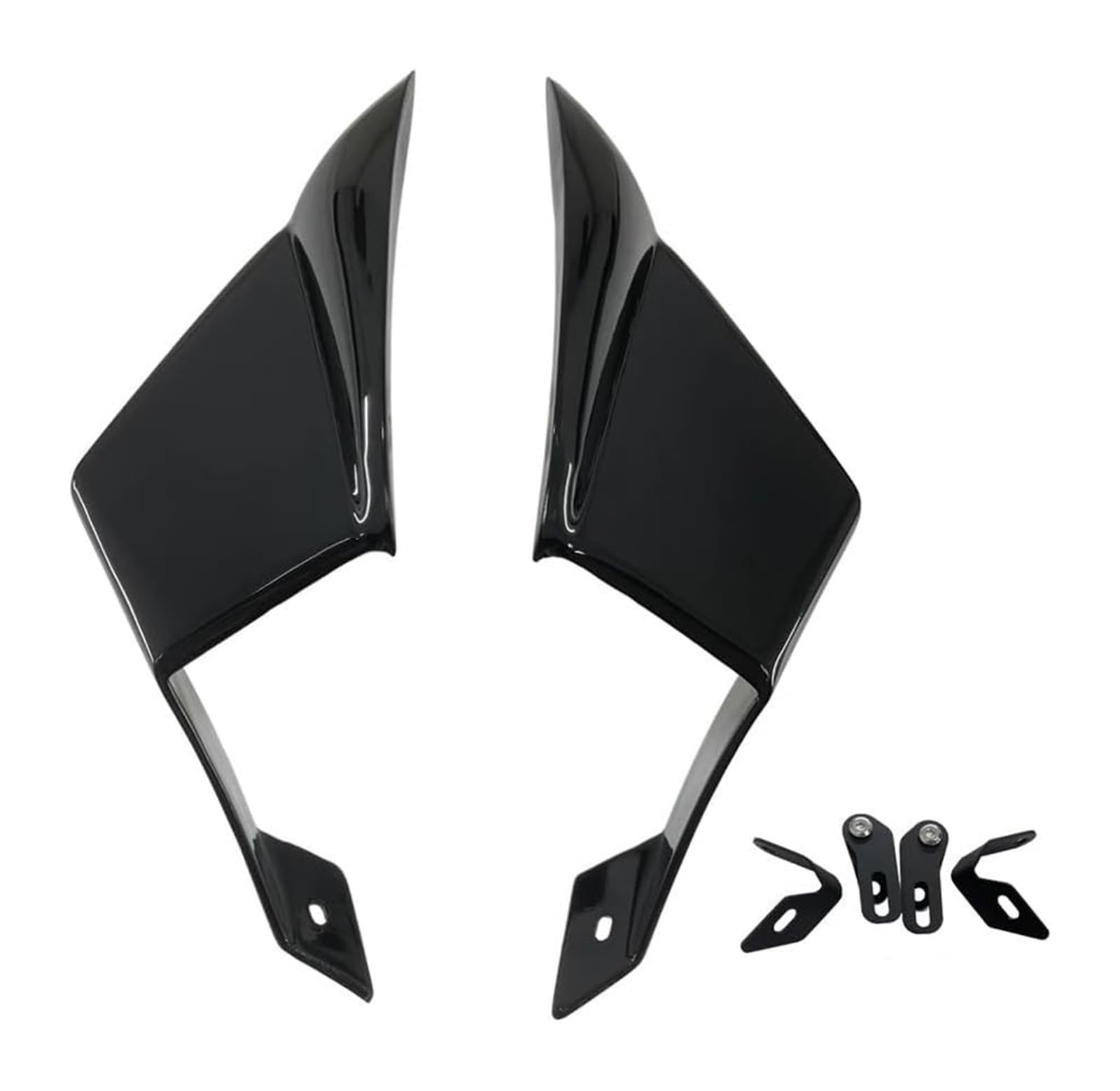 Für K&awasaki Für ZX10R Für Ninja Für ZX-10R Motorradzubehör Verkleidungen Spoiler Aerodynamischer Flügel Motorrad Seitenverkleidung(Color-Black) von NIKISO