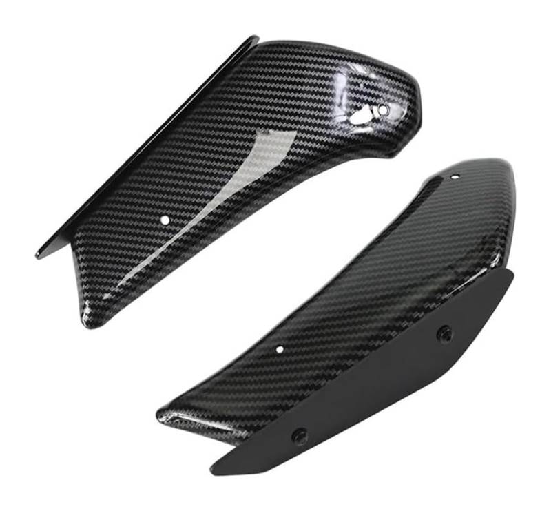 Für K&awasaki Für ZX6R Für ZX6R 2016-2019 Verkleidung Motorradteile Aerodynamischer Flügelsatz Fester Winglet-Verkleidungsflügel Motorrad Seitenverkleidung(Black 01) von NIKISO