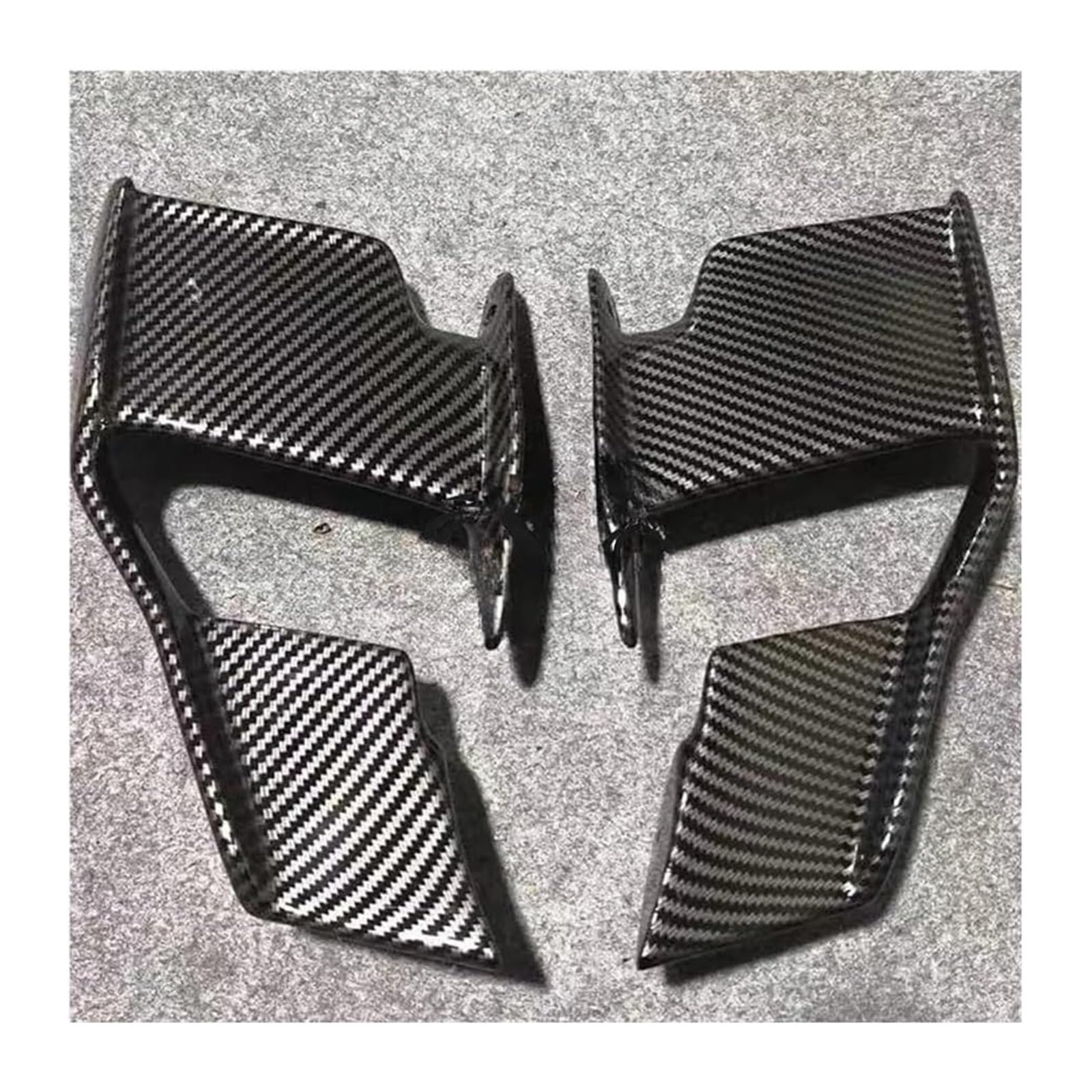 Für S1000R Für M1000R Für S 1000 R 2021-2023 Motorrad Windschutzscheibe Flügel Verkleidung Vorne Aerodynamische Spoiler Winglet Motorrad Seitenverkleidung(Abs Carbon) von NIKISO