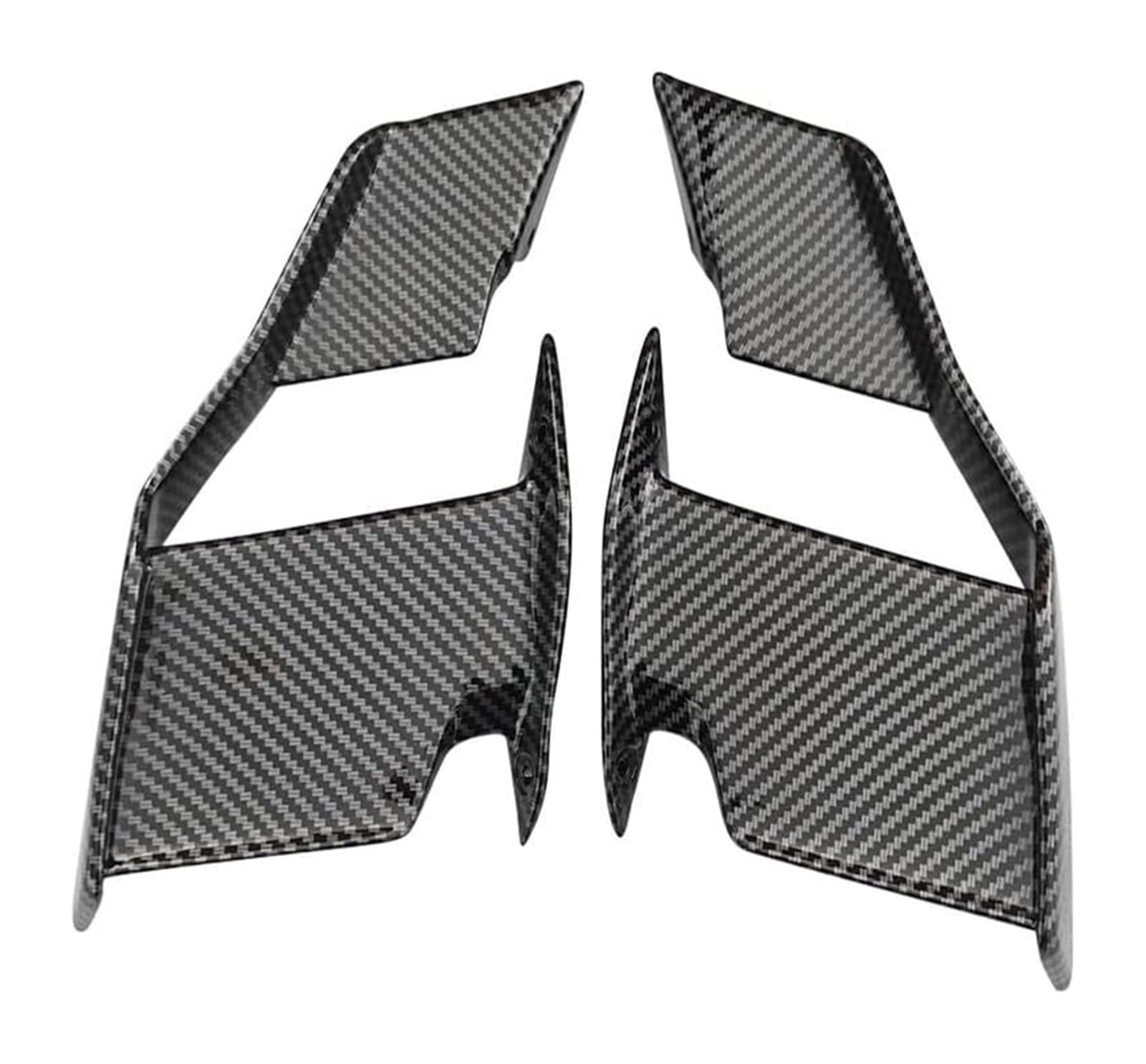 Für S1000R Für S1000 Für R M1000 R 2021-2024 Motorrad Verkleidung Feste Flügel Windschutzscheibe Flügel Vorne Aerodynamische Spoiler Winglet Motorrad Seitenverkleidung(Bright Carbon Paint) von NIKISO