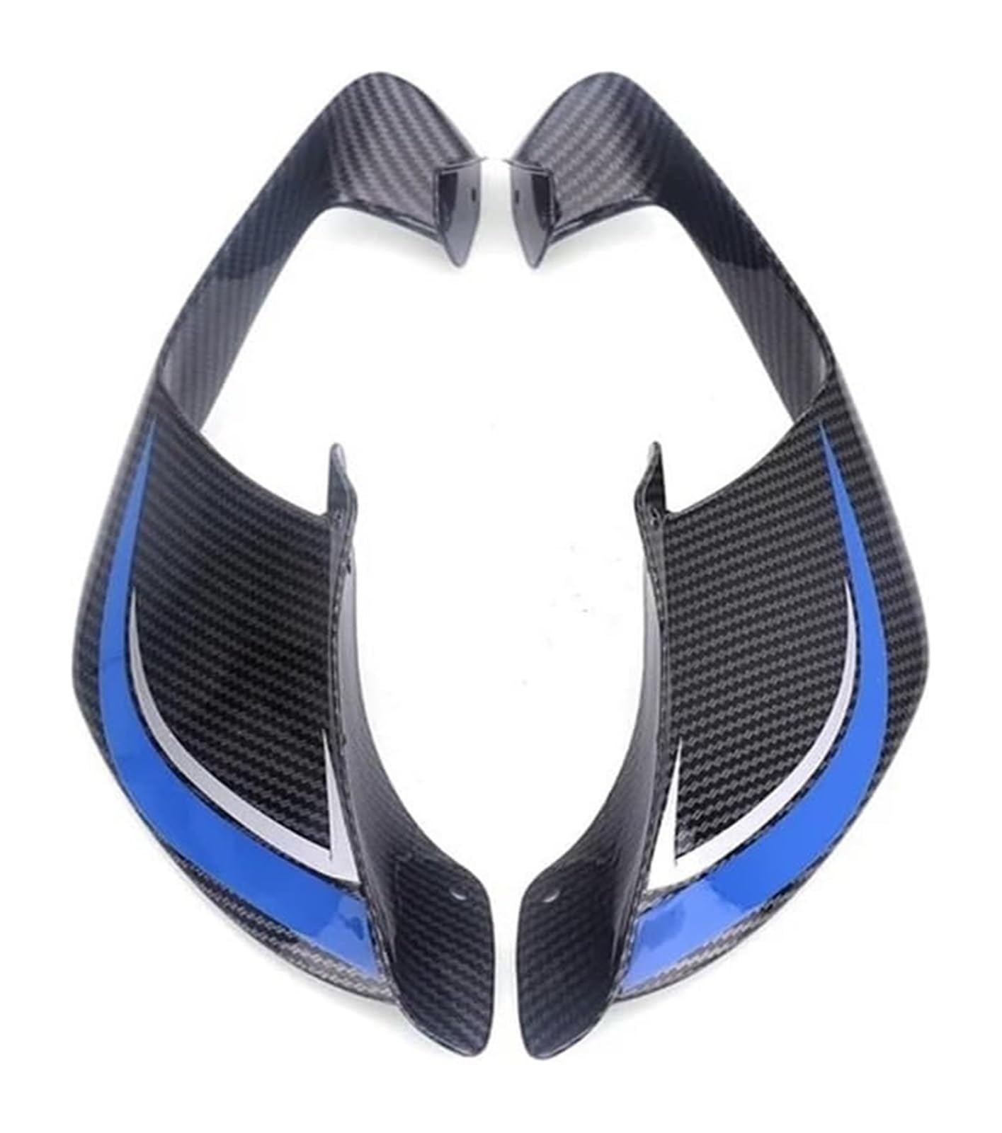 Für Y&amaha Für YZF Für R1 Für R1M 2017-2023 Motorrad Aerodynamische Flügel Kit Seite Winglets Feste Flügel Spoiler Motorrad Seitenverkleidung(Carbon Blue) von NIKISO