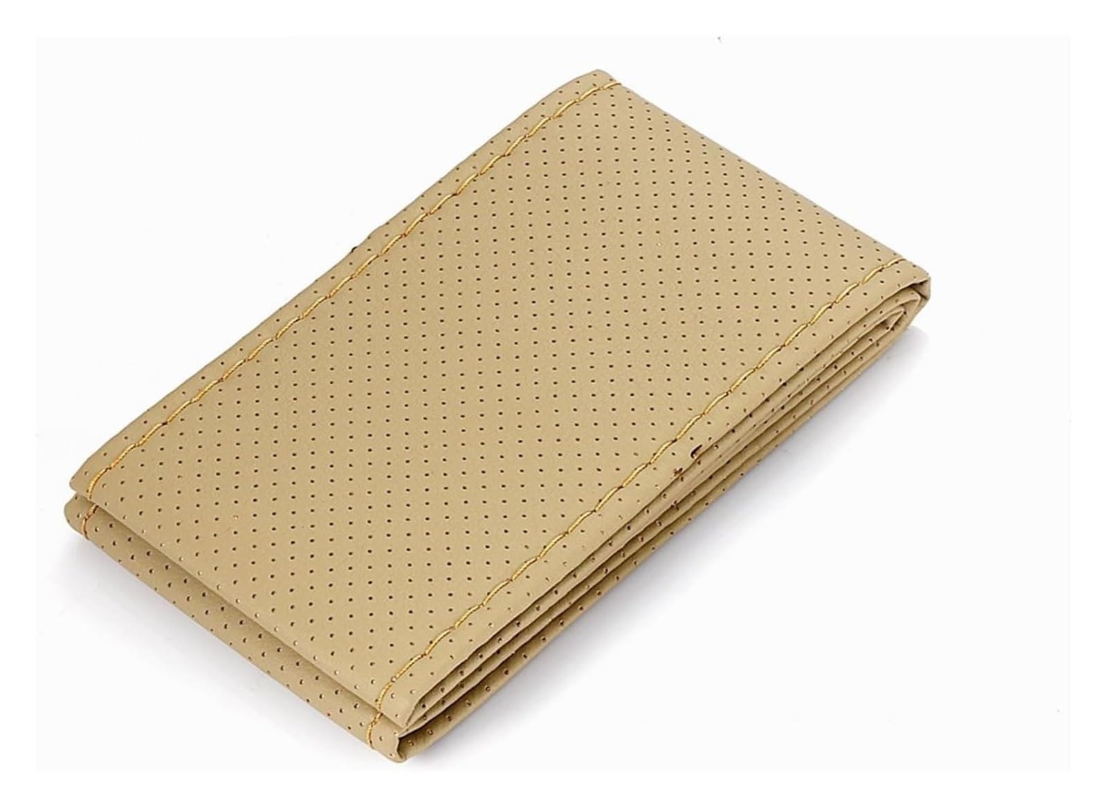 Lenkradabdeckung Für Auto Lenkradbezug NeedlesThread Kunstleder Durchmesser 38cm Auto Autozubehör Lenkradschutz(Beige) von NIKISO